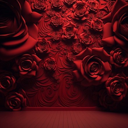 8 صور خلفيات حمراء بالورود 5