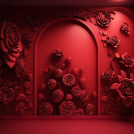 8 صور خلفيات حمراء بالورود 6