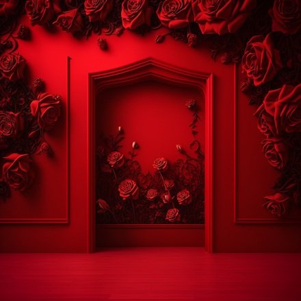 8 صور خلفيات حمراء بالورود 3