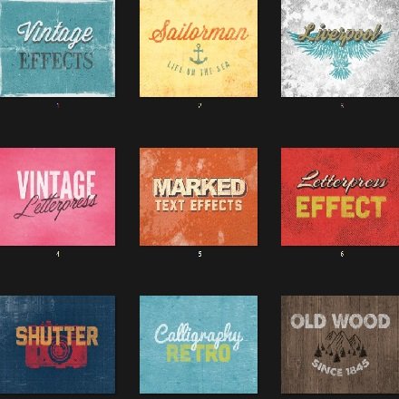 Vintage text
